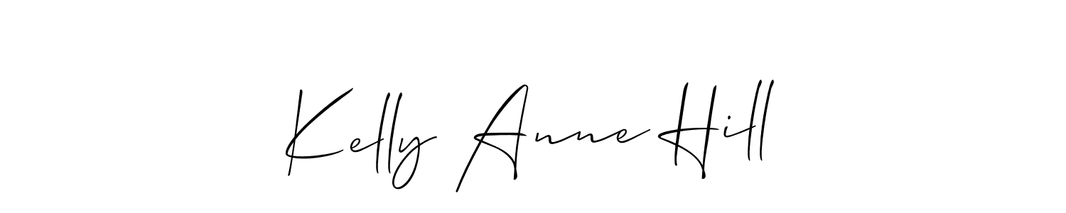 Allison_Script is a professional signature style that is perfect for those who want to add a touch of class to their signature. It is also a great choice for those who want to make their signature more unique. Get Kelly Anne Hill name to fancy signature for free. Kelly Anne Hill signature style 2 images and pictures png