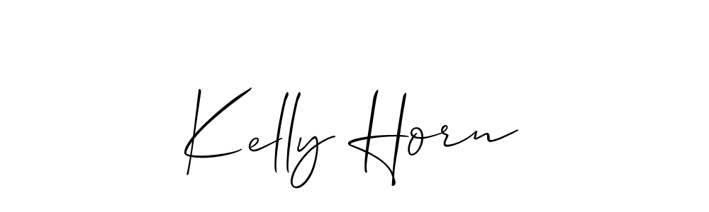 Design your own signature with our free online signature maker. With this signature software, you can create a handwritten (Allison_Script) signature for name Kelly Horn. Kelly Horn signature style 2 images and pictures png
