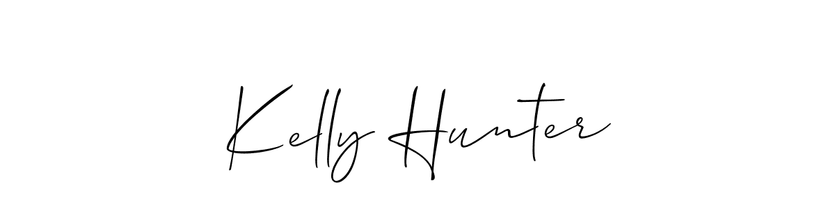 Create a beautiful signature design for name Kelly Hunter. With this signature (Allison_Script) fonts, you can make a handwritten signature for free. Kelly Hunter signature style 2 images and pictures png