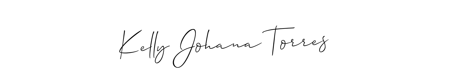 Make a short Kelly Johana Torres signature style. Manage your documents anywhere anytime using Allison_Script. Create and add eSignatures, submit forms, share and send files easily. Kelly Johana Torres signature style 2 images and pictures png