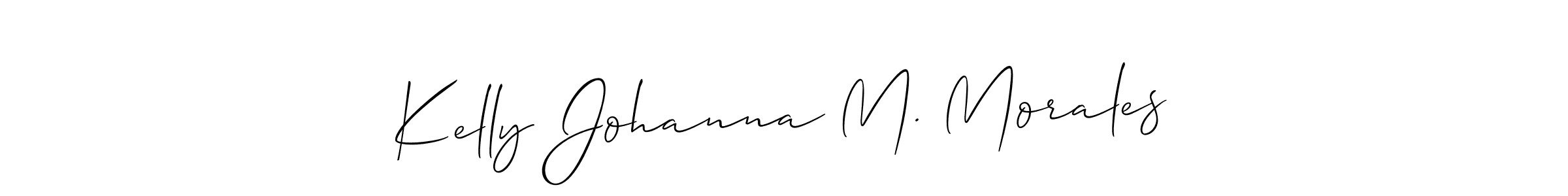 Kelly Johanna M. Morales stylish signature style. Best Handwritten Sign (Allison_Script) for my name. Handwritten Signature Collection Ideas for my name Kelly Johanna M. Morales. Kelly Johanna M. Morales signature style 2 images and pictures png