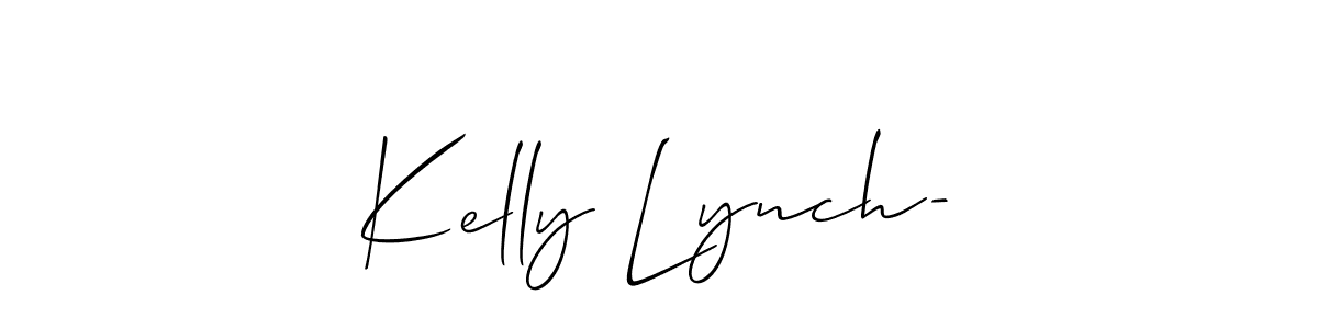 Create a beautiful signature design for name Kelly Lynch-. With this signature (Allison_Script) fonts, you can make a handwritten signature for free. Kelly Lynch- signature style 2 images and pictures png