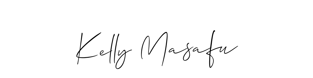 The best way (Allison_Script) to make a short signature is to pick only two or three words in your name. The name Kelly Masafu include a total of six letters. For converting this name. Kelly Masafu signature style 2 images and pictures png