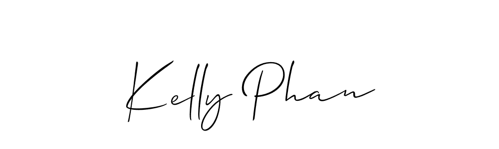 if you are searching for the best signature style for your name Kelly Phan. so please give up your signature search. here we have designed multiple signature styles  using Allison_Script. Kelly Phan signature style 2 images and pictures png