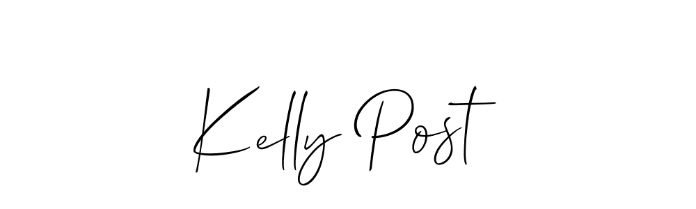 You should practise on your own different ways (Allison_Script) to write your name (Kelly Post) in signature. don't let someone else do it for you. Kelly Post signature style 2 images and pictures png