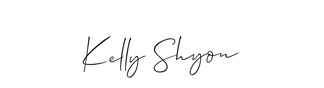 You should practise on your own different ways (Allison_Script) to write your name (Kelly Shyon) in signature. don't let someone else do it for you. Kelly Shyon signature style 2 images and pictures png