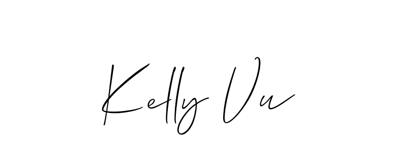 Kelly Vu stylish signature style. Best Handwritten Sign (Allison_Script) for my name. Handwritten Signature Collection Ideas for my name Kelly Vu. Kelly Vu signature style 2 images and pictures png
