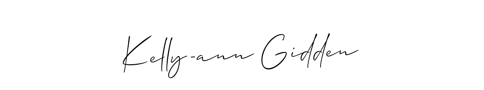 How to make Kelly-ann Gidden signature? Allison_Script is a professional autograph style. Create handwritten signature for Kelly-ann Gidden name. Kelly-ann Gidden signature style 2 images and pictures png