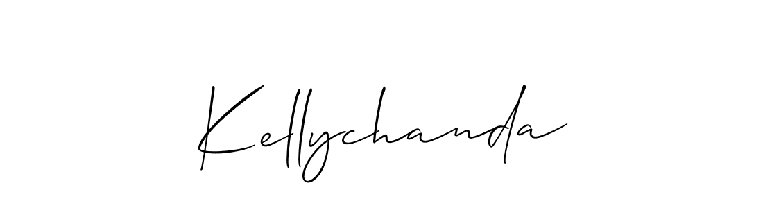 Use a signature maker to create a handwritten signature online. With this signature software, you can design (Allison_Script) your own signature for name Kellychanda. Kellychanda signature style 2 images and pictures png