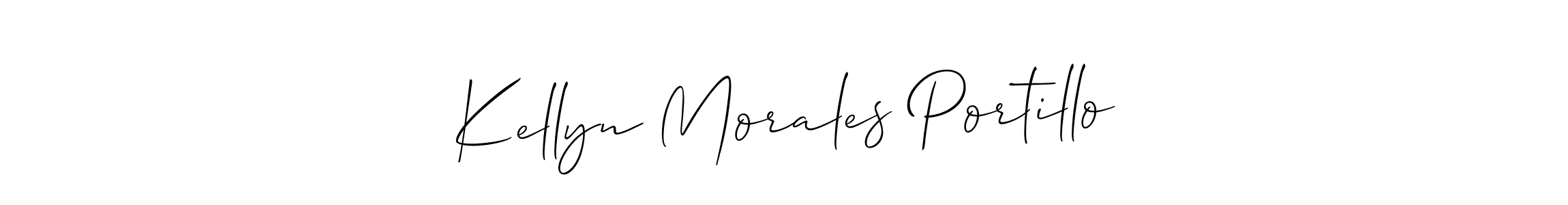 Make a beautiful signature design for name Kellyn Morales Portillo. With this signature (Allison_Script) style, you can create a handwritten signature for free. Kellyn Morales Portillo signature style 2 images and pictures png