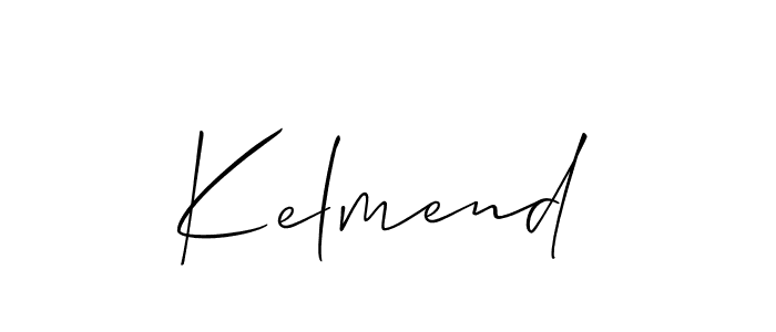 Create a beautiful signature design for name Kelmend. With this signature (Allison_Script) fonts, you can make a handwritten signature for free. Kelmend signature style 2 images and pictures png