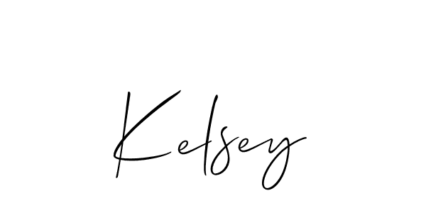 Design your own signature with our free online signature maker. With this signature software, you can create a handwritten (Allison_Script) signature for name Kelsey. Kelsey signature style 2 images and pictures png