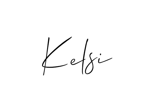 How to make Kelsi name signature. Use Allison_Script style for creating short signs online. This is the latest handwritten sign. Kelsi signature style 2 images and pictures png