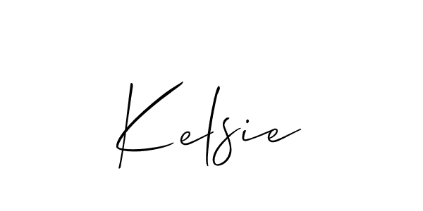 Create a beautiful signature design for name Kelsie. With this signature (Allison_Script) fonts, you can make a handwritten signature for free. Kelsie signature style 2 images and pictures png