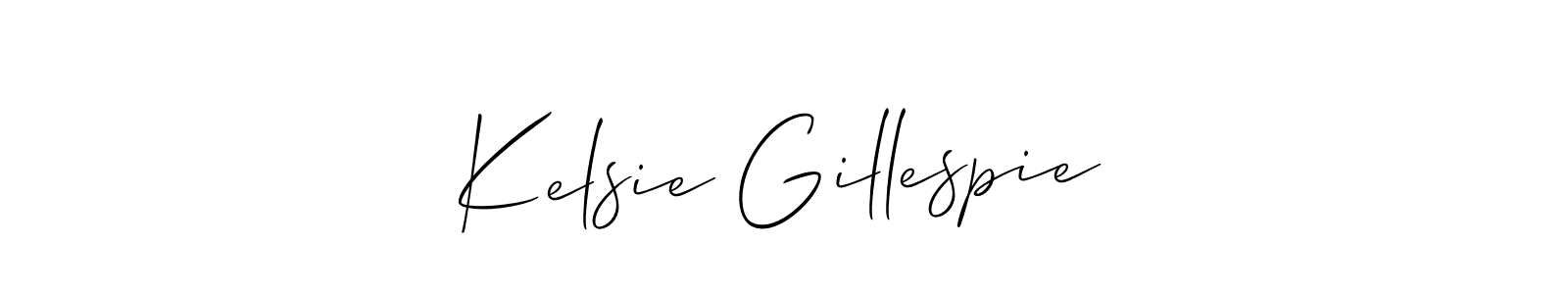 You should practise on your own different ways (Allison_Script) to write your name (Kelsie Gillespie) in signature. don't let someone else do it for you. Kelsie Gillespie signature style 2 images and pictures png