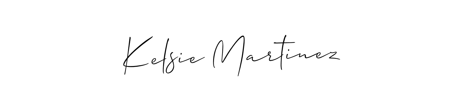 Make a beautiful signature design for name Kelsie Martinez. With this signature (Allison_Script) style, you can create a handwritten signature for free. Kelsie Martinez signature style 2 images and pictures png