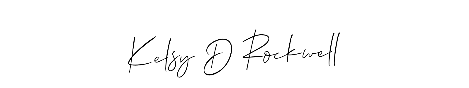 Also we have Kelsy D Rockwell name is the best signature style. Create professional handwritten signature collection using Allison_Script autograph style. Kelsy D Rockwell signature style 2 images and pictures png