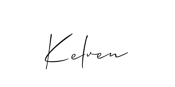 Design your own signature with our free online signature maker. With this signature software, you can create a handwritten (Allison_Script) signature for name Kelven. Kelven signature style 2 images and pictures png