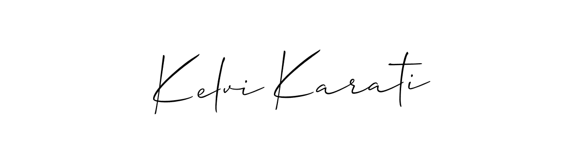 How to make Kelvi Karati signature? Allison_Script is a professional autograph style. Create handwritten signature for Kelvi Karati name. Kelvi Karati signature style 2 images and pictures png