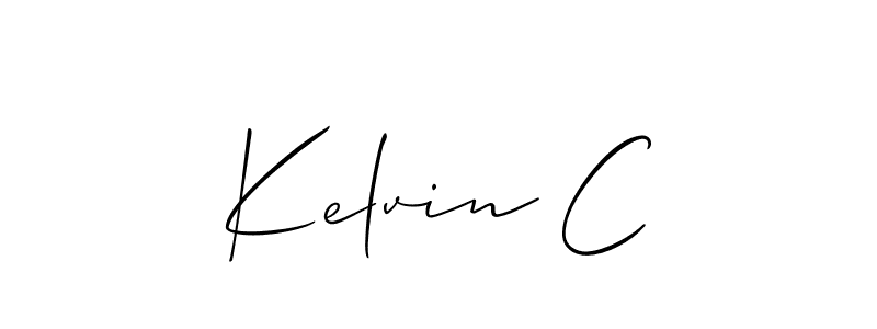 How to Draw Kelvin C signature style? Allison_Script is a latest design signature styles for name Kelvin C. Kelvin C signature style 2 images and pictures png