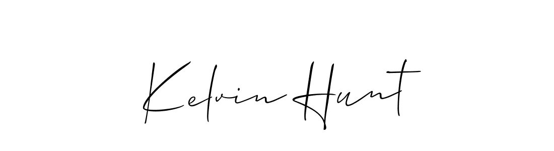 Kelvin Hunt stylish signature style. Best Handwritten Sign (Allison_Script) for my name. Handwritten Signature Collection Ideas for my name Kelvin Hunt. Kelvin Hunt signature style 2 images and pictures png