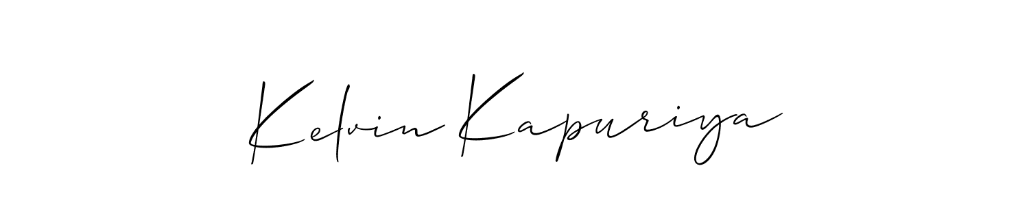 How to make Kelvin Kapuriya signature? Allison_Script is a professional autograph style. Create handwritten signature for Kelvin Kapuriya name. Kelvin Kapuriya signature style 2 images and pictures png