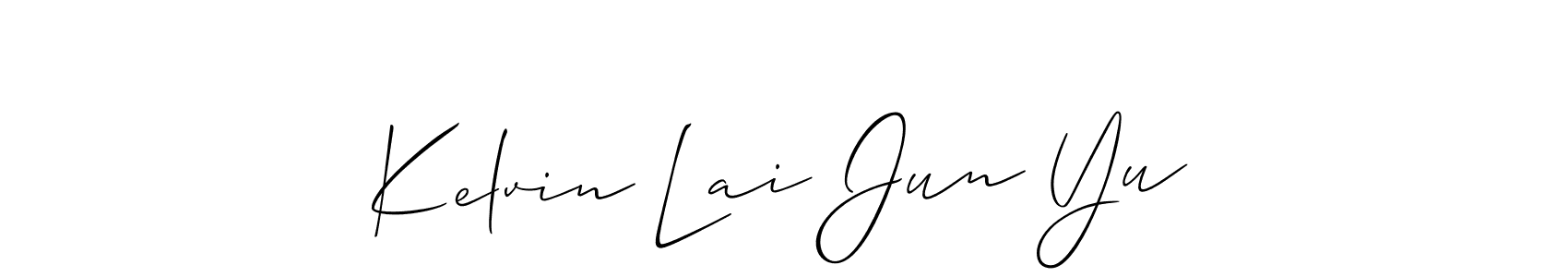 Design your own signature with our free online signature maker. With this signature software, you can create a handwritten (Allison_Script) signature for name Kelvin Lai Jun Yu. Kelvin Lai Jun Yu signature style 2 images and pictures png