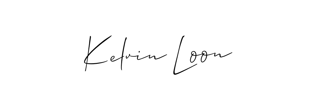 Also You can easily find your signature by using the search form. We will create Kelvin Loon name handwritten signature images for you free of cost using Allison_Script sign style. Kelvin Loon signature style 2 images and pictures png