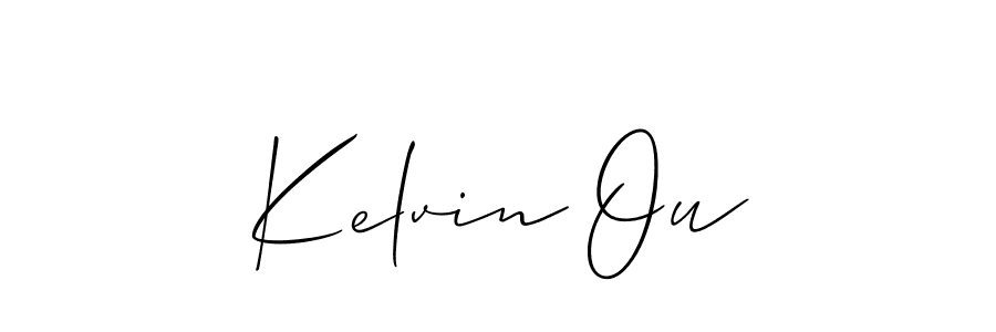 The best way (Allison_Script) to make a short signature is to pick only two or three words in your name. The name Kelvin Ou include a total of six letters. For converting this name. Kelvin Ou signature style 2 images and pictures png