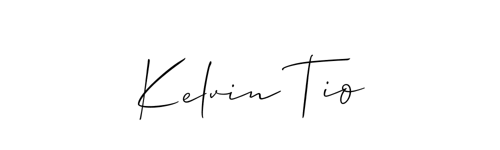 You should practise on your own different ways (Allison_Script) to write your name (Kelvin Tio) in signature. don't let someone else do it for you. Kelvin Tio signature style 2 images and pictures png