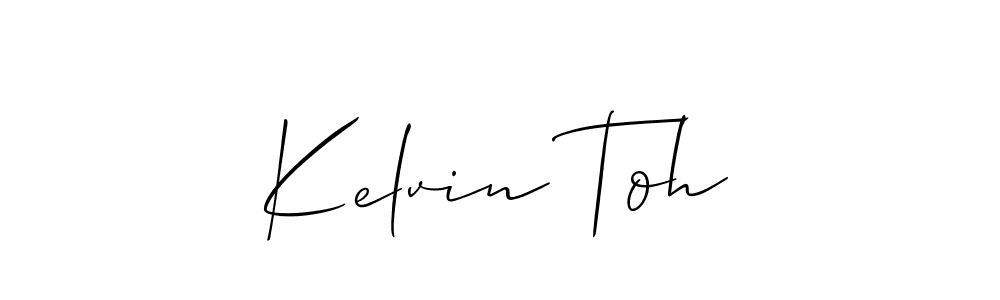 Use a signature maker to create a handwritten signature online. With this signature software, you can design (Allison_Script) your own signature for name Kelvin Toh. Kelvin Toh signature style 2 images and pictures png