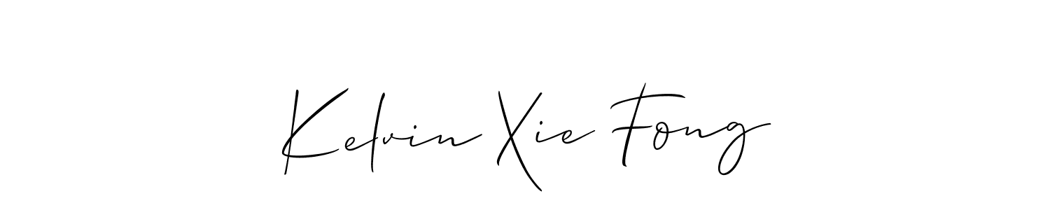Allison_Script is a professional signature style that is perfect for those who want to add a touch of class to their signature. It is also a great choice for those who want to make their signature more unique. Get Kelvin Xie Fong name to fancy signature for free. Kelvin Xie Fong signature style 2 images and pictures png