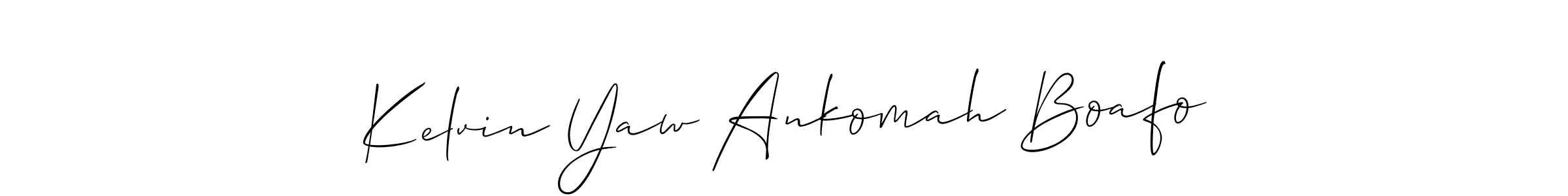 Design your own signature with our free online signature maker. With this signature software, you can create a handwritten (Allison_Script) signature for name Kelvin Yaw Ankomah Boafo. Kelvin Yaw Ankomah Boafo signature style 2 images and pictures png