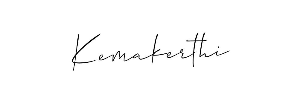 Create a beautiful signature design for name Kemakerthi. With this signature (Allison_Script) fonts, you can make a handwritten signature for free. Kemakerthi signature style 2 images and pictures png