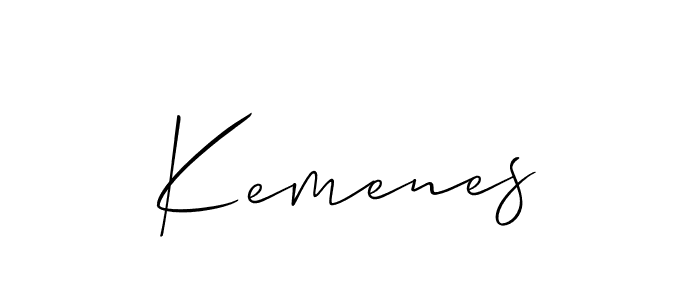 It looks lik you need a new signature style for name Kemenes. Design unique handwritten (Allison_Script) signature with our free signature maker in just a few clicks. Kemenes signature style 2 images and pictures png