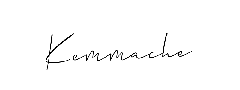 Also we have Kemmache name is the best signature style. Create professional handwritten signature collection using Allison_Script autograph style. Kemmache signature style 2 images and pictures png
