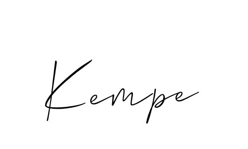 How to make Kempe signature? Allison_Script is a professional autograph style. Create handwritten signature for Kempe name. Kempe signature style 2 images and pictures png