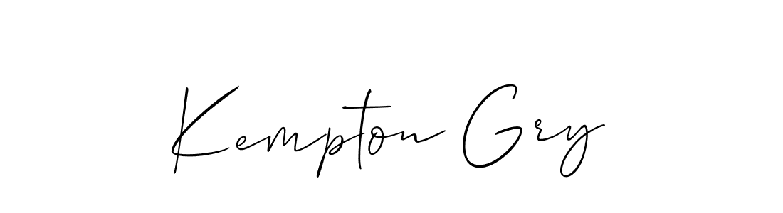 How to make Kempton Gry name signature. Use Allison_Script style for creating short signs online. This is the latest handwritten sign. Kempton Gry signature style 2 images and pictures png