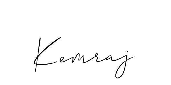 Design your own signature with our free online signature maker. With this signature software, you can create a handwritten (Allison_Script) signature for name Kemraj. Kemraj signature style 2 images and pictures png