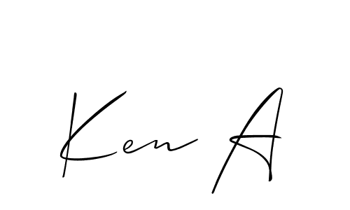 Best and Professional Signature Style for Ken A. Allison_Script Best Signature Style Collection. Ken A signature style 2 images and pictures png