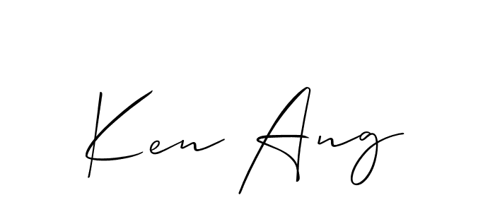 Best and Professional Signature Style for Ken Ang. Allison_Script Best Signature Style Collection. Ken Ang signature style 2 images and pictures png
