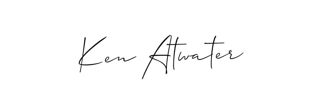 Also we have Ken Atwater name is the best signature style. Create professional handwritten signature collection using Allison_Script autograph style. Ken Atwater signature style 2 images and pictures png