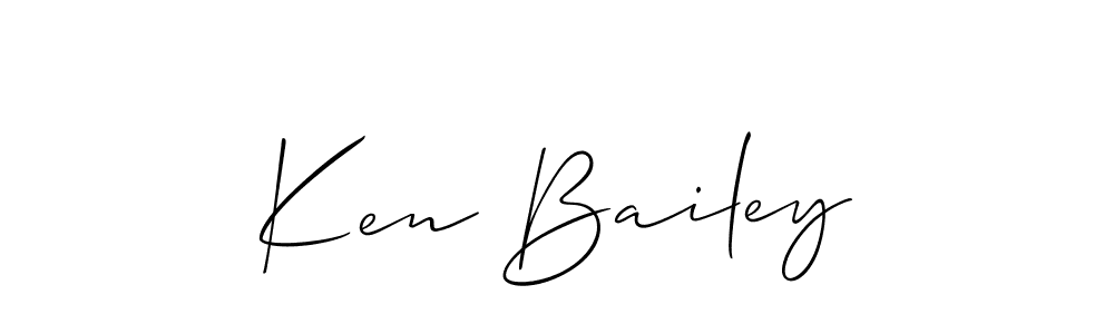 Ken Bailey stylish signature style. Best Handwritten Sign (Allison_Script) for my name. Handwritten Signature Collection Ideas for my name Ken Bailey. Ken Bailey signature style 2 images and pictures png