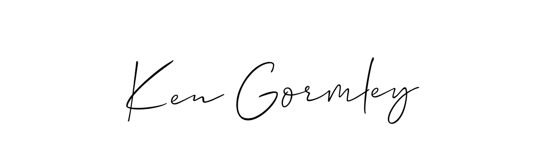 Create a beautiful signature design for name Ken Gormley. With this signature (Allison_Script) fonts, you can make a handwritten signature for free. Ken Gormley signature style 2 images and pictures png