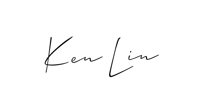 Allison_Script is a professional signature style that is perfect for those who want to add a touch of class to their signature. It is also a great choice for those who want to make their signature more unique. Get Ken Lin name to fancy signature for free. Ken Lin signature style 2 images and pictures png