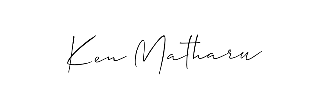 Also we have Ken Matharu name is the best signature style. Create professional handwritten signature collection using Allison_Script autograph style. Ken Matharu signature style 2 images and pictures png