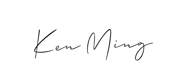 Design your own signature with our free online signature maker. With this signature software, you can create a handwritten (Allison_Script) signature for name Ken Ming. Ken Ming signature style 2 images and pictures png