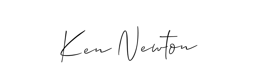 You should practise on your own different ways (Allison_Script) to write your name (Ken Newton) in signature. don't let someone else do it for you. Ken Newton signature style 2 images and pictures png