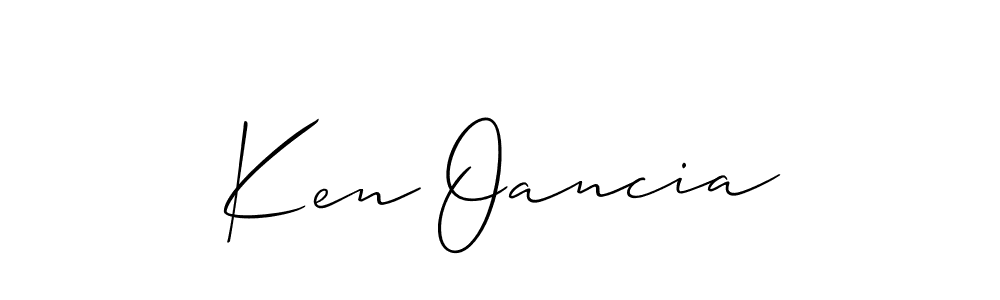 Check out images of Autograph of Ken Oancia name. Actor Ken Oancia Signature Style. Allison_Script is a professional sign style online. Ken Oancia signature style 2 images and pictures png