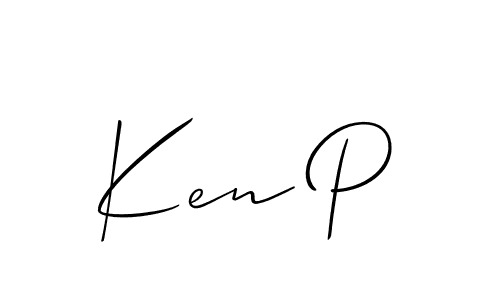 Similarly Allison_Script is the best handwritten signature design. Signature creator online .You can use it as an online autograph creator for name Ken P. Ken P signature style 2 images and pictures png